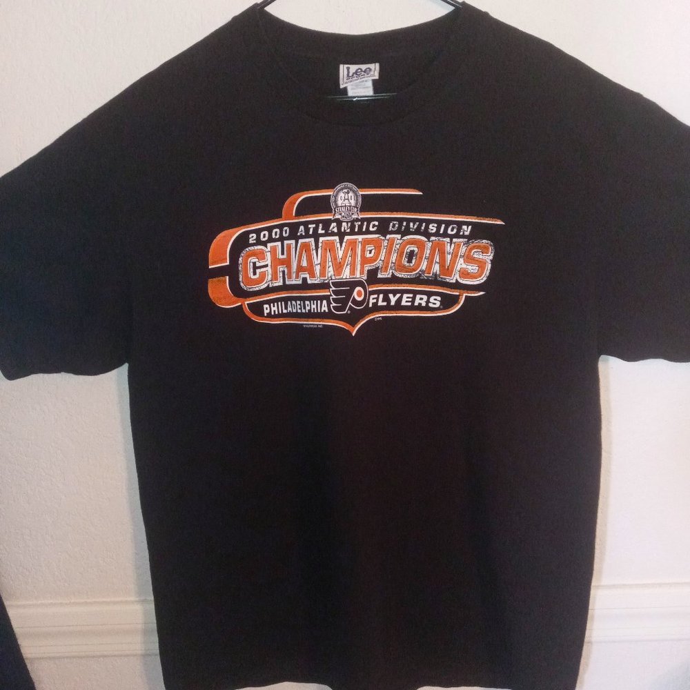 NHL LEE SPORTS PHILADELPHIA FLYERS 2000 CHAMPIONSHIP TEE SHIRT SZ XL